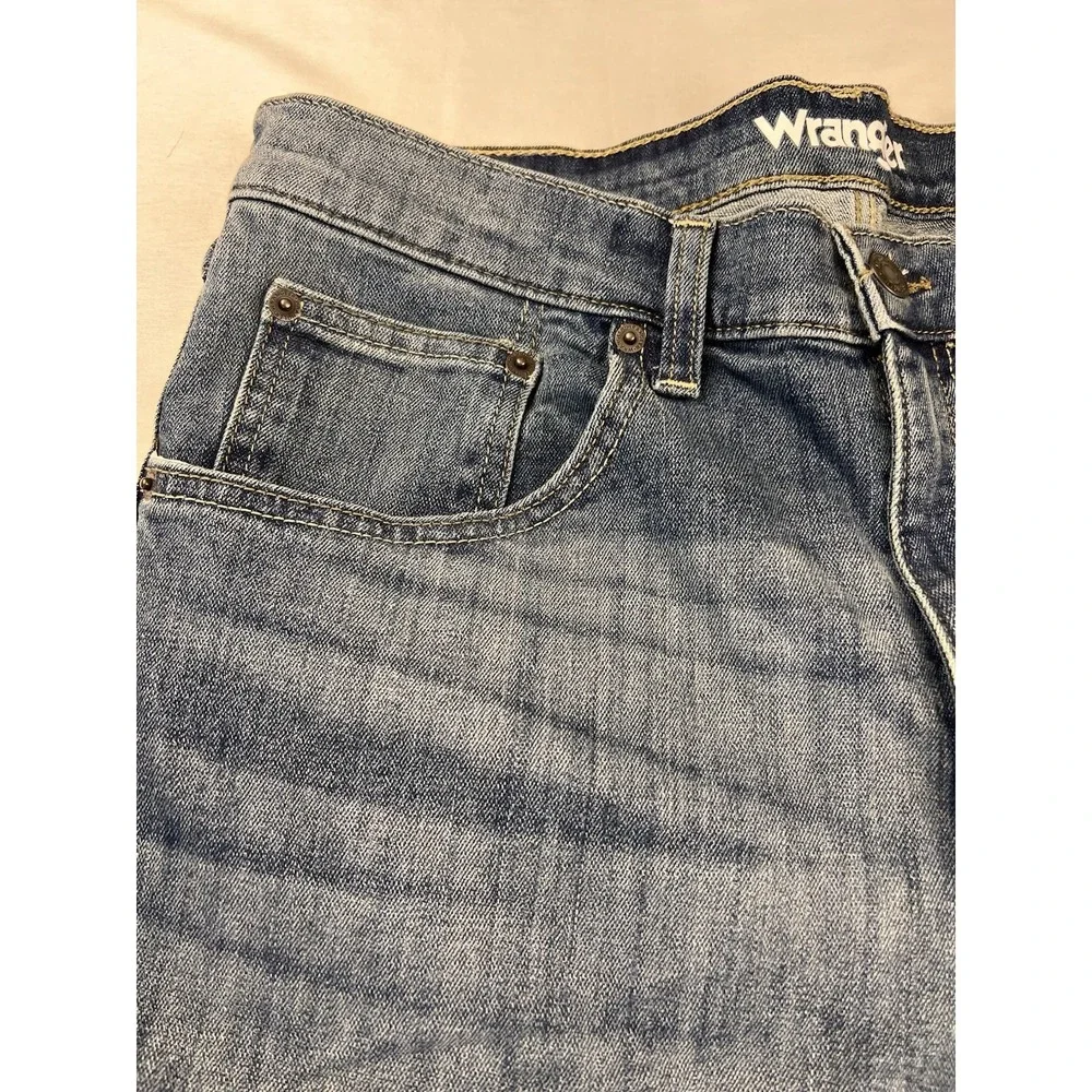 Wrangler Jeans 10MWZ Cowboy Cut Slim Straight Stone Blue Wash Western Mens 32x34